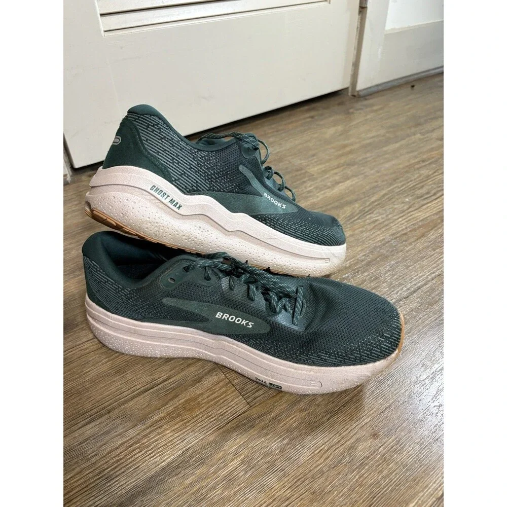 Brooks Ghost Max 2 Mens Size 13 Green Athletic Running Shoes Sneakers